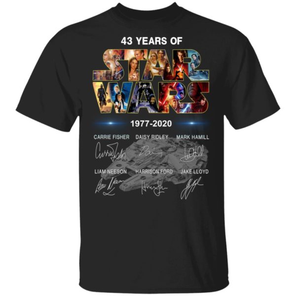 43 Years Of Star Wars 1977 2020 Signature Shirt