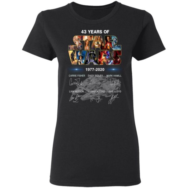 43 Years Of Star Wars 1977 2020 Signature Shirt