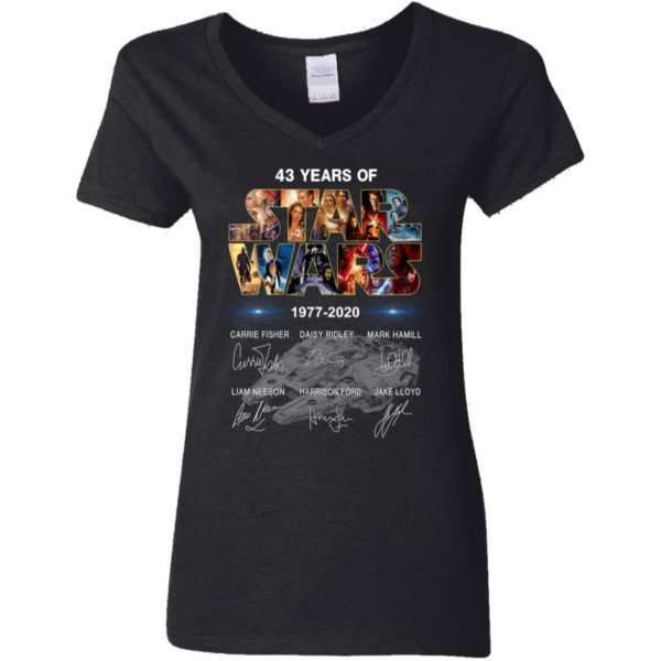 43 Years Of Star Wars 1977 2020 Signature Shirt