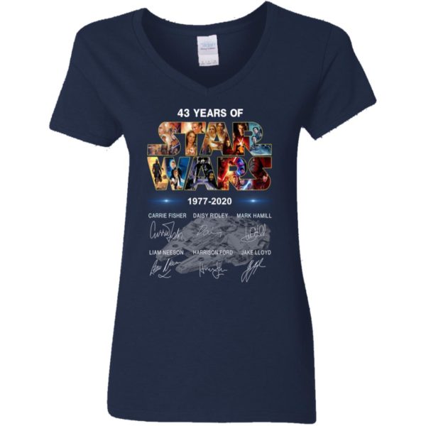 43 Years Of Star Wars 1977 2020 Signature Shirt