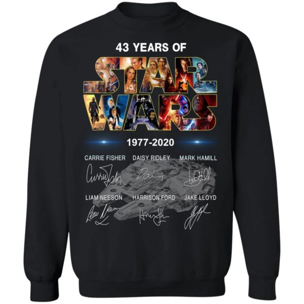 43 Years Of Star Wars 1977 2020 Signature Shirt