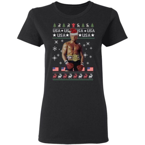 Funny Boxer Trump Rocky Ugly Christmas Shirt