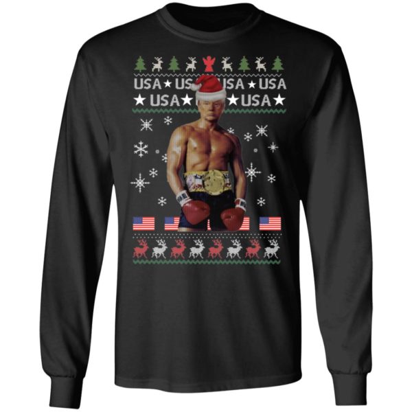 Funny Boxer Trump Rocky Ugly Christmas Shirt