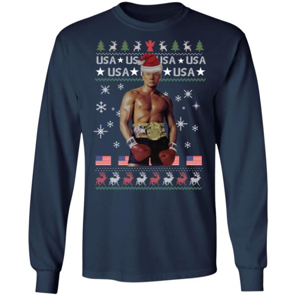 Funny Boxer Trump Rocky Ugly Christmas Shirt