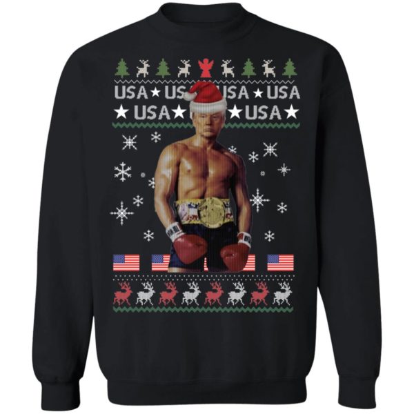 Funny Boxer Trump Rocky Ugly Christmas Shirt