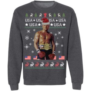 Funny Boxer Trump Rocky Ugly Christmas Shirt