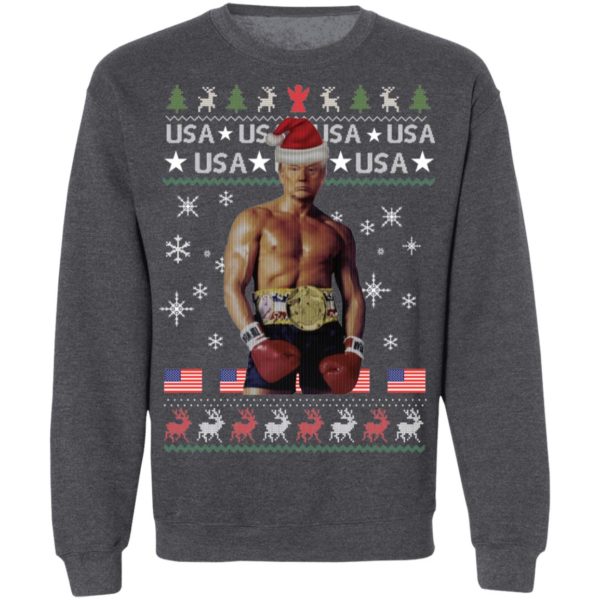 Funny Boxer Trump Rocky Ugly Christmas Shirt