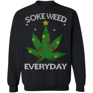 Smoke Weed Everyday Christmas Sweatshirt