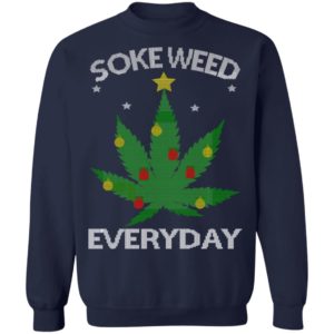 Smoke Weed Everyday Christmas Sweatshirt