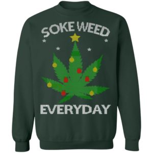 Smoke Weed Everyday Christmas Sweatshirt