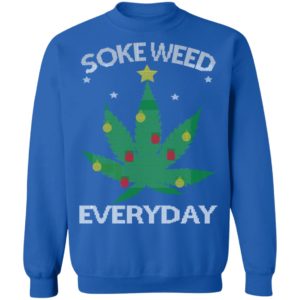 Smoke Weed Everyday Christmas Sweatshirt