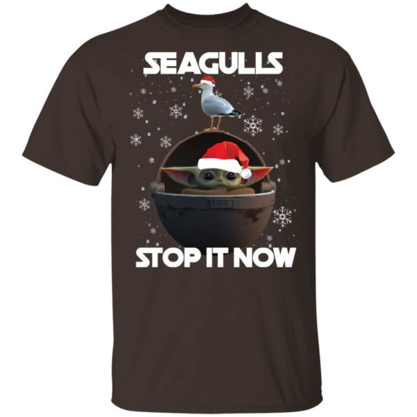 Star Wars Baby Yoda Seagulls Stop It Now Shirt