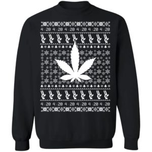 Weed Marijuana Ugly Christmas Sweatshirt