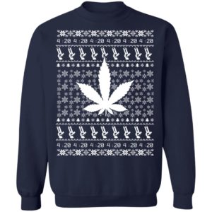 Weed Marijuana Ugly Christmas Sweatshirt