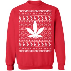 Weed Marijuana Ugly Christmas Sweatshirt