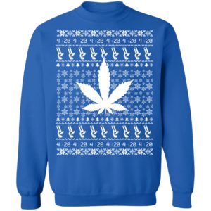 Weed Marijuana Ugly Christmas Sweatshirt