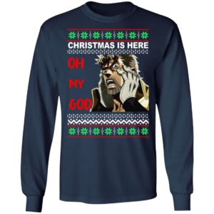 Old Joseph Joestar Oh My God Christmas Is Here Christmas Sweatshirt