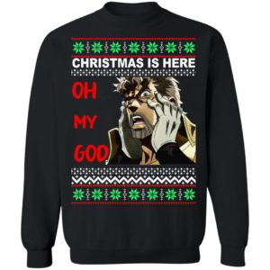 Old Joseph Joestar Oh My God Christmas Is Here Christmas Sweatshirt
