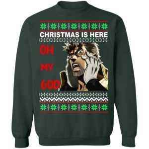 Old Joseph Joestar Oh My God Christmas Is Here Christmas Sweatshirt