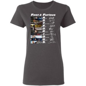 Fast And Furious Paul Walker Vin Diesel Tyrese Gibson Signatures Shirt