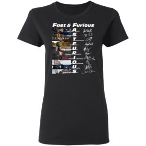 Fast And Furious Paul Walker Vin Diesel Tyrese Gibson Signatures Shirt
