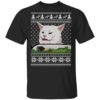 Confused Cat at Dinner Christmas Sweatshirt