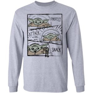 Star Wars Mandalorian Baby Yoda The Child Protect Attack Snack Shirt