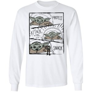 Star Wars Mandalorian Baby Yoda The Child Protect Attack Snack Shirt