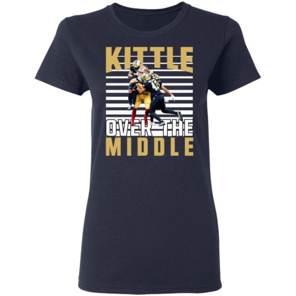 San Francisco 49ers vs New Orleans Saints Kittle Over The Middle Shirt