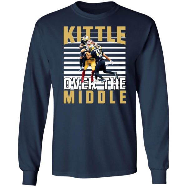 San Francisco 49ers vs New Orleans Saints Kittle Over The Middle Shirt