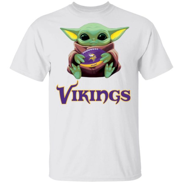 Minnesota Vikings Hug Baby Yoda Shirt