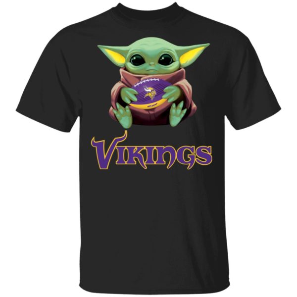 Minnesota Vikings Hug Baby Yoda Shirt