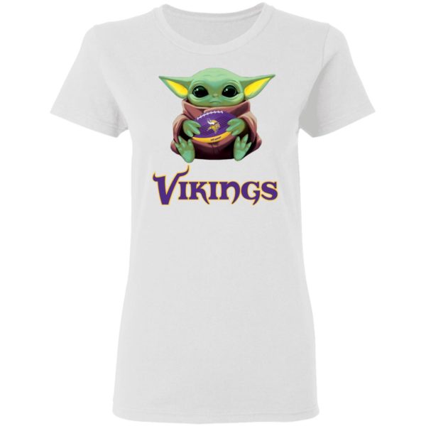 Minnesota Vikings Hug Baby Yoda Shirt