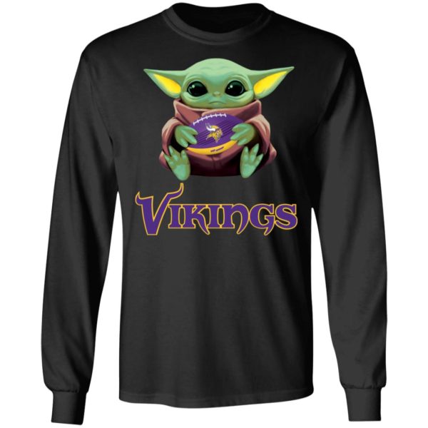 Minnesota Vikings Hug Baby Yoda Shirt