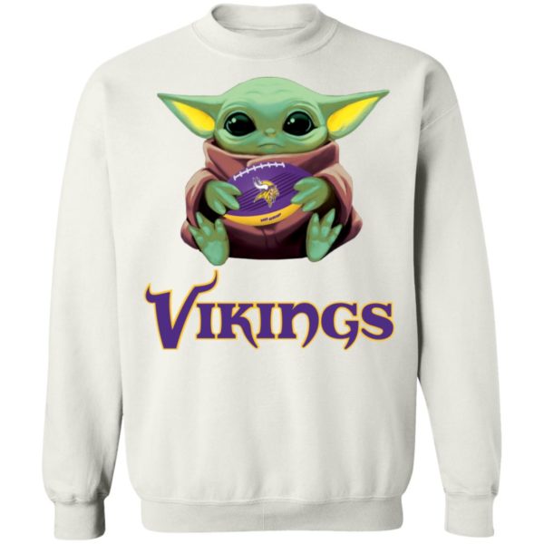 Minnesota Vikings Hug Baby Yoda Shirt