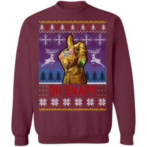 Oh Snap Thanos Ugly Christmas Sweatshirt