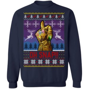 Oh Snap Thanos Ugly Christmas Sweatshirt