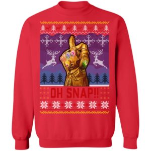 Oh Snap Thanos Ugly Christmas Sweatshirt