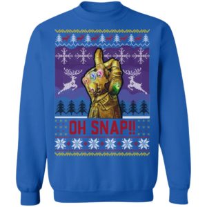Oh Snap Thanos Ugly Christmas Sweatshirt