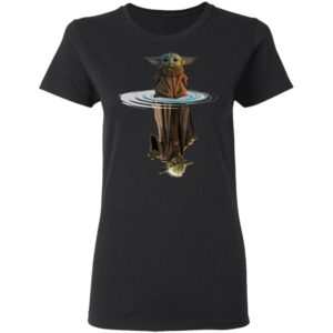 Baby Yoda and Master Yoda Water Reflection Shirt image Baby Yoda and Master Yoda Water Reflection Shirt