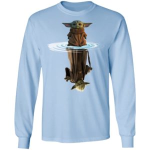 Baby Yoda and Master Yoda Water Reflection Shirt image Baby Yoda and Master Yoda Water Reflection Shirt