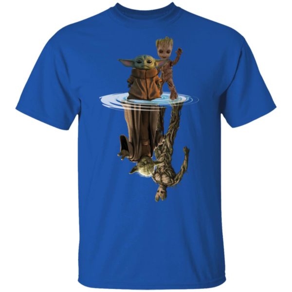 Baby Yoda and Baby Groot Water Reflection Master Yoda and Groot Shirt