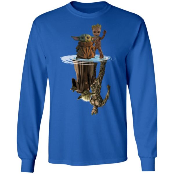 Baby Yoda and Baby Groot Water Reflection Master Yoda and Groot Shirt