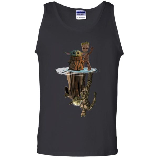 Baby Yoda and Baby Groot Water Reflection Master Yoda and Groot Shirt