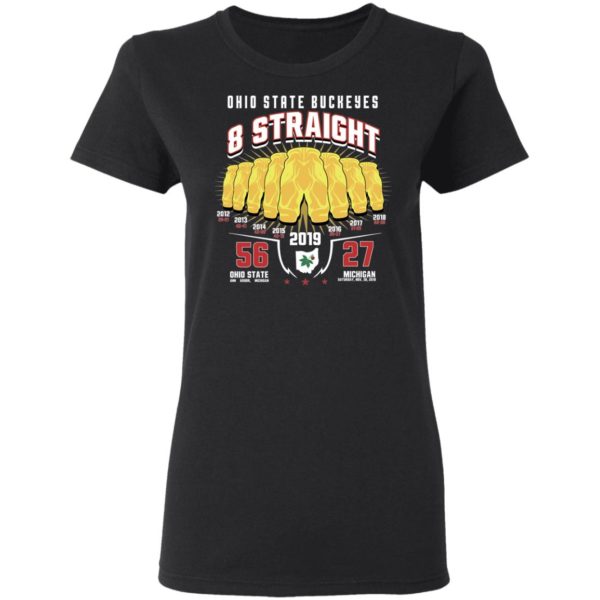 Ohio State Buckeyes 8 Straight Gold Pants 2019 Shirt