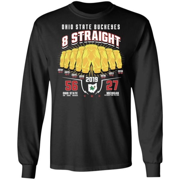 Ohio State Buckeyes 8 Straight Gold Pants 2019 Shirt