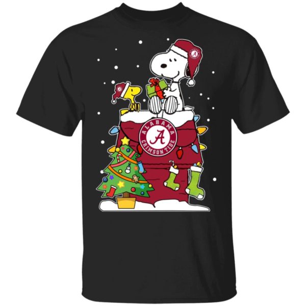 Alabama Crimson Tide Ugly Snoopy Woodstock Christmas Sweatshirt