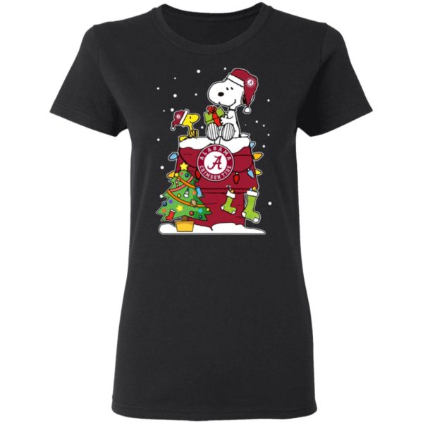 Alabama Crimson Tide Ugly Snoopy Woodstock Christmas Sweatshirt