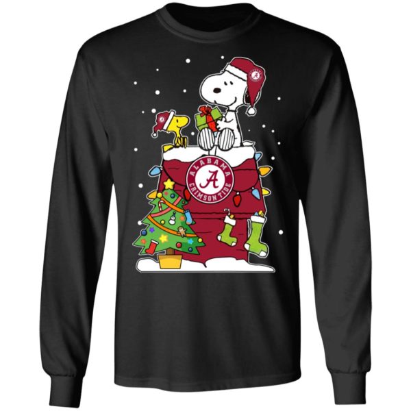 Alabama Crimson Tide Ugly Snoopy Woodstock Christmas Sweatshirt