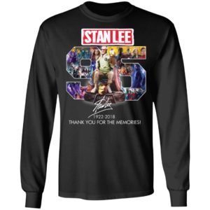96 Years Of Stan Lee thank you For The Memories Signature Shirt